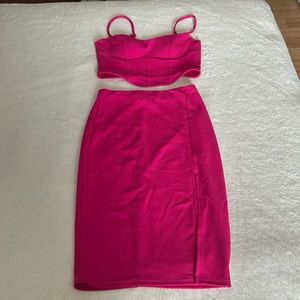 Hot pink 2 piece set